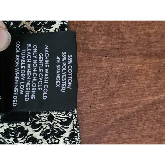 Ann Taylor signature brocade pants gold black metallic size 10 ankle - Picture 7 of 10